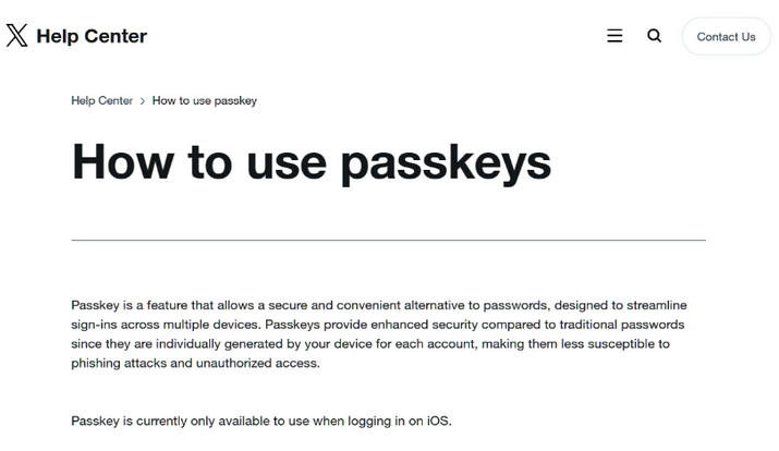 平果苹果维修店铺分享iOS用户如何通过通行密钥(Passkey)登录 