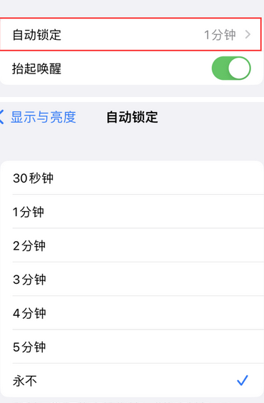 平果苹果换屏维修分享无法调整iPhone自动锁屏的时间怎么办